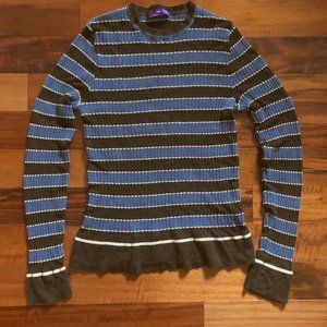 Zara striped blue/brown shirt - size M